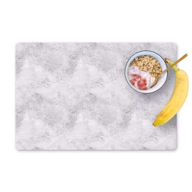 Placemat - 6 stuks - Lichtgrijs - Ruw - Subtiel — 1