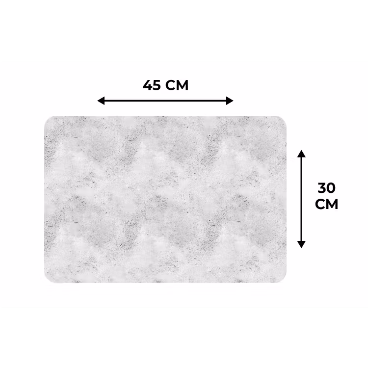 Placemat - 6 stuks - Lichtgrijs - Ruw - Subtiel — 3