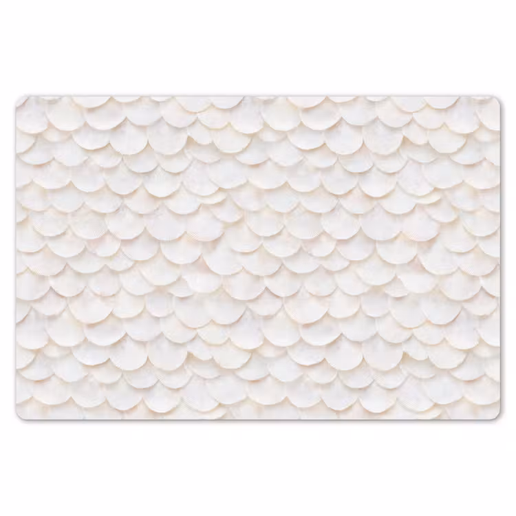 Placemat - 6 stuks - Schubben - Wit - Elegant — 7