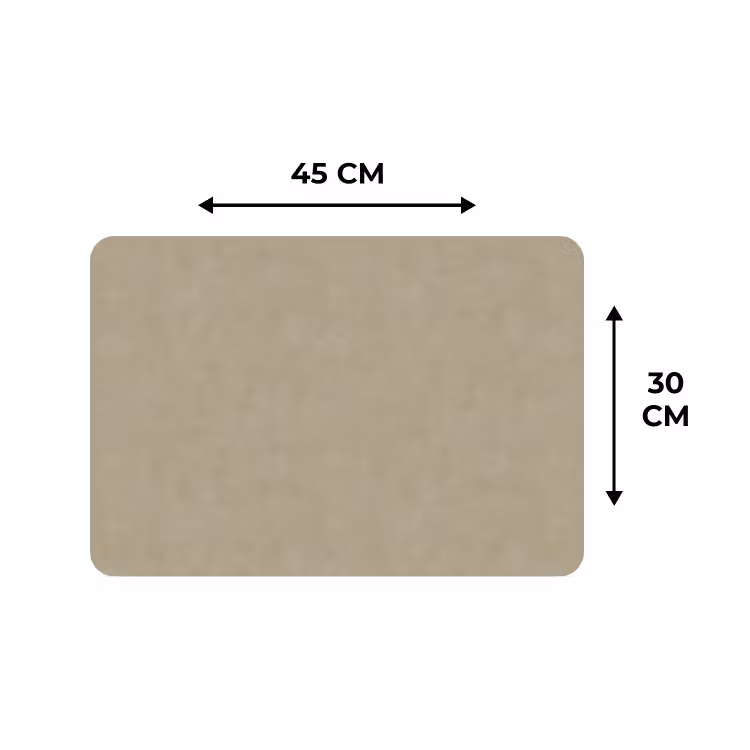 Placemat - 6 stuks - Taupekleur - Gewolkt textuur - Natuurlijk — 3