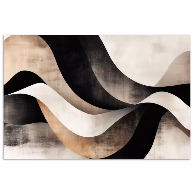 Poster - Abstract - Golven - Zwart - Verweerd — 1