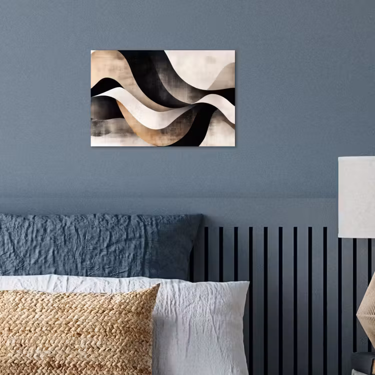 Poster - Abstract - Golven - Zwart - Verweerd — 3