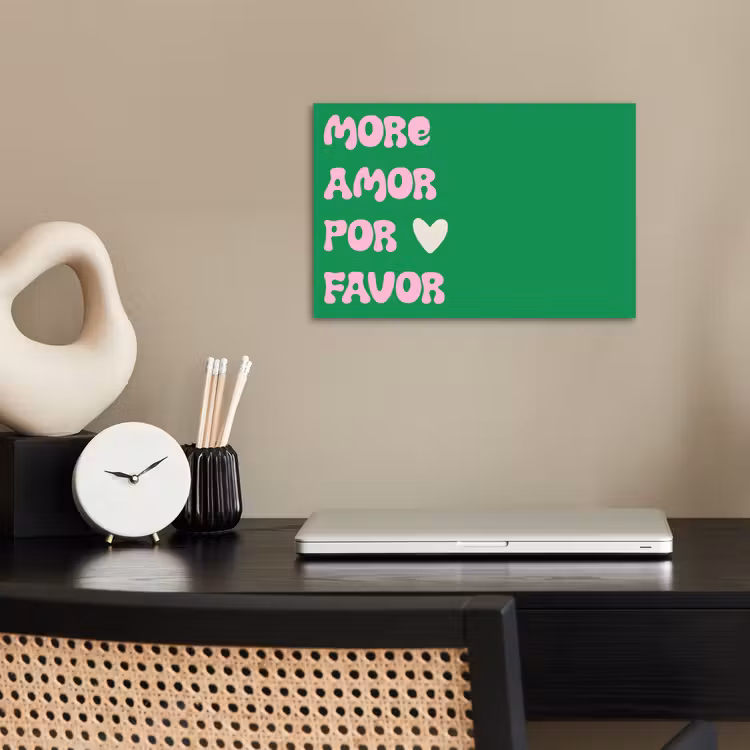 Poster - Amor - Valentijn - Groen - Tekst — 2