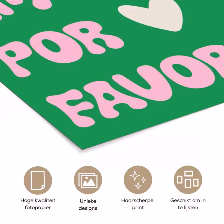 Poster - Amor - Valentijn - Groen - Tekst — 5