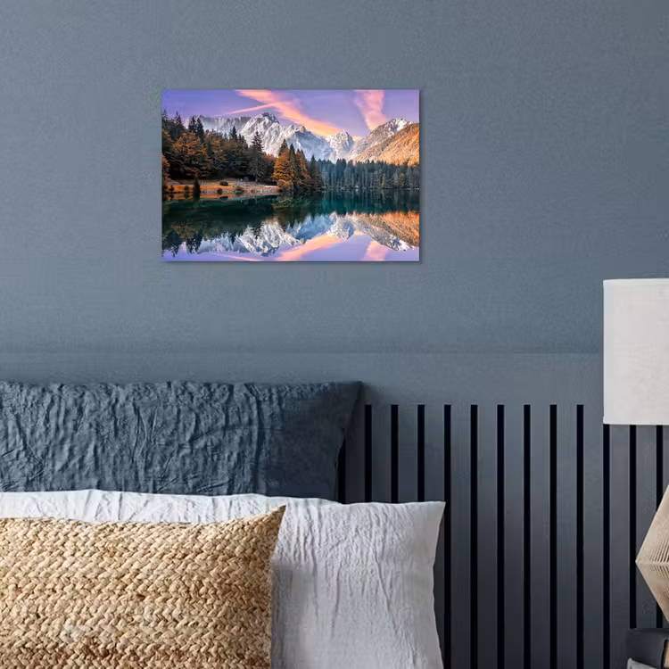 Poster - Bergen - Bos - Water - Lucht - Roze - Paars — 3