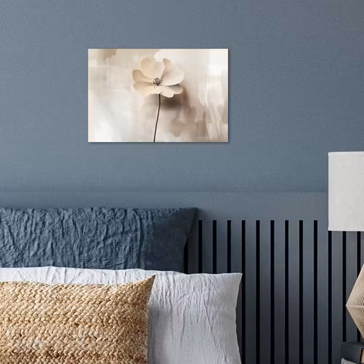 Poster - Bloem - Beige - Verf - Schaduw — 3