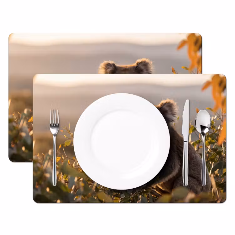 Placemat - 6 stuks - Koala - Bladeren - Ochtendlicht — 2
