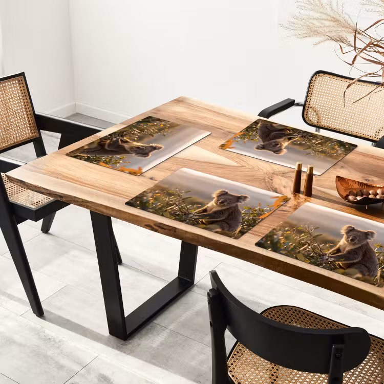 Placemat - 6 stuks - Koala - Bladeren - Ochtendlicht — 5