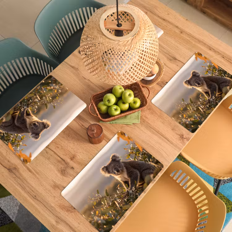 Placemat - 6 stuks - Koala - Bladeren - Ochtendlicht — 6