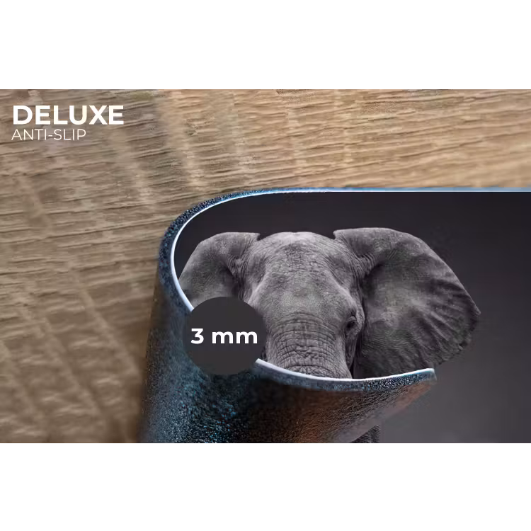 Placemat - 6 stuks - Olifant - Zwart - Wit - Rook — 4