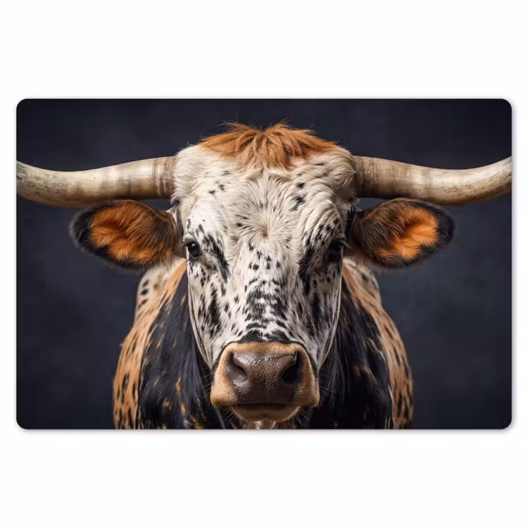 Placemat - 6 stuks - Stier - Kleurrijk - Hoorns — 7