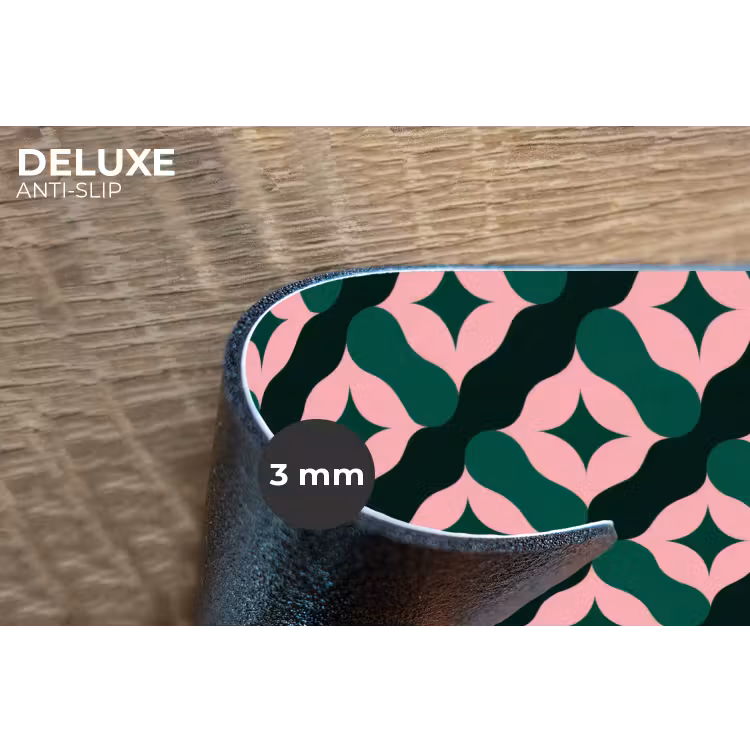 Placemat - 6 stuks - Groen - Roze - Retro - Sterren — 4