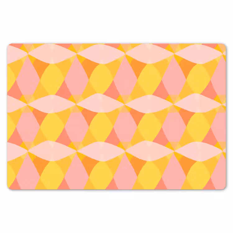Placemat - 6 stuks - Kleurrijk - Ruitpatroon - Bladvormen — 7