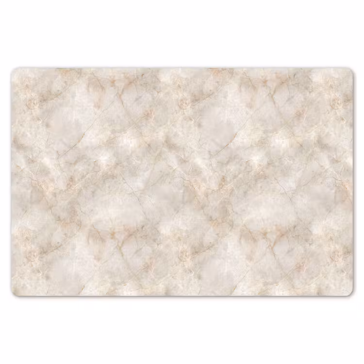 Placemat - 6 stuks - Lichtbeige - Goudbruine Nerven - Marmer — 7