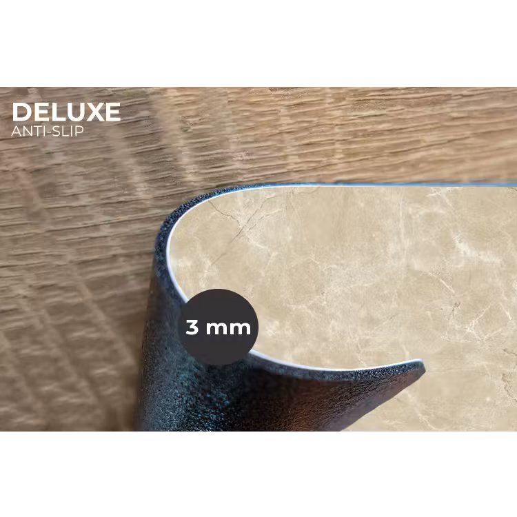 Placemat - 6 stuks - Lichtbeige - Marmer - Diffusie adering — 4