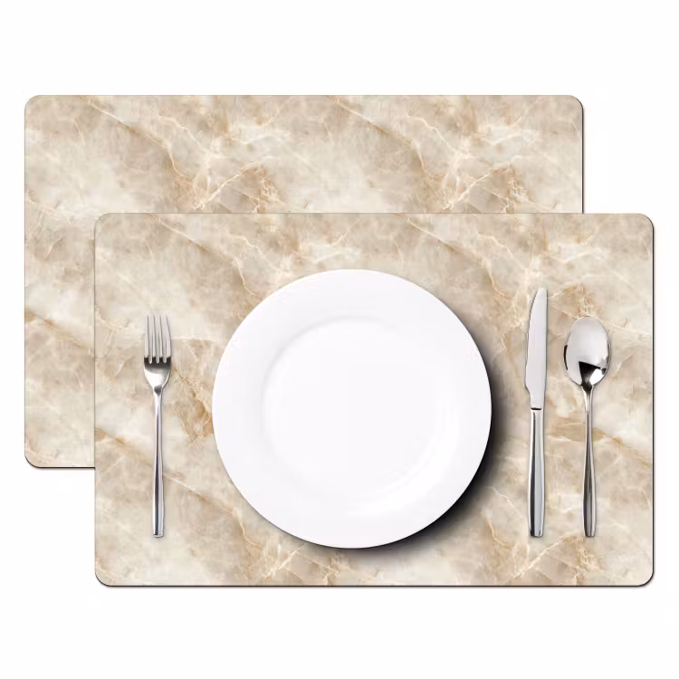 Placemat - 6 stuks - Lichtbeige - Onyx - Subtiel — 2