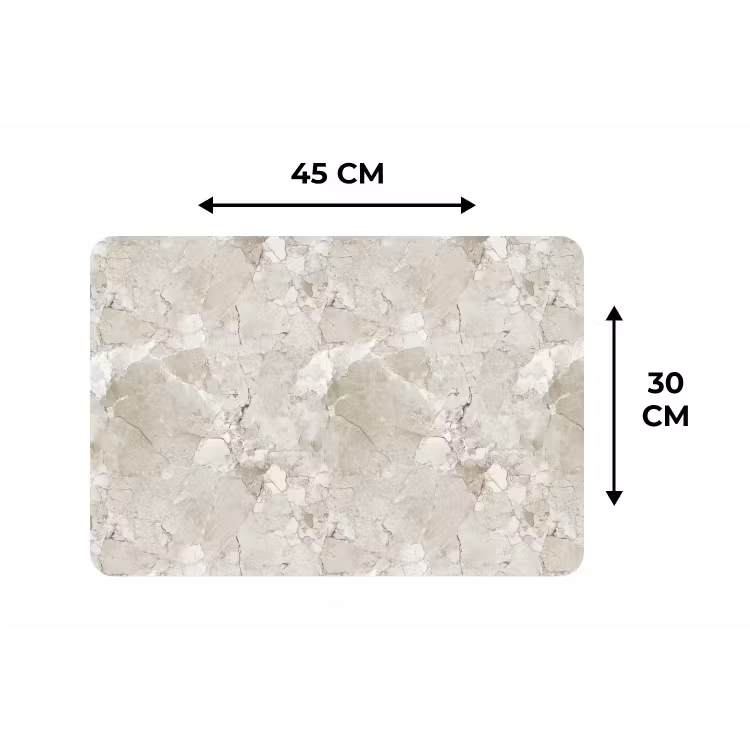 Placemat - 6 stuks - Marmer - Grijs - Aders — 3