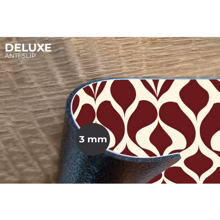 Placemat - 6 stuks - Rood - Druppelpatroon - Grafisch — 4