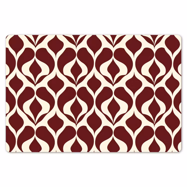 Placemat - 6 stuks - Rood - Druppelpatroon - Grafisch — 7
