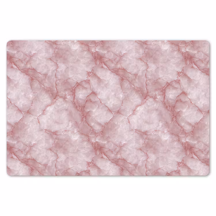 Placemat - 6 stuks - Roze - Kwartsmarmer - Aders — 7