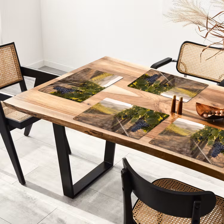 Placemat - 6 stuks - Druiven - Wijngaard - Zonlicht — 5
