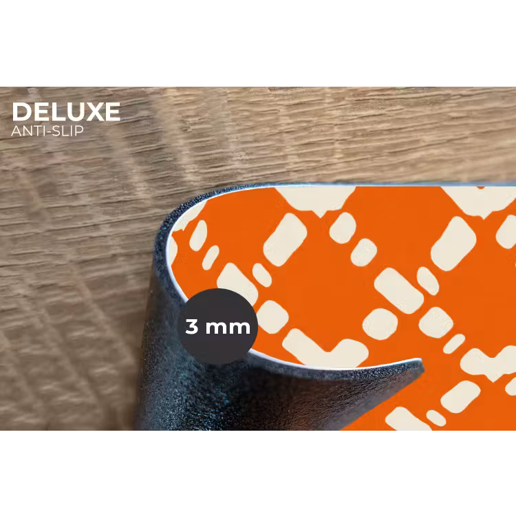 Placemat - 6 stuks - Oranje - Ruitpatroon - Wit — 4