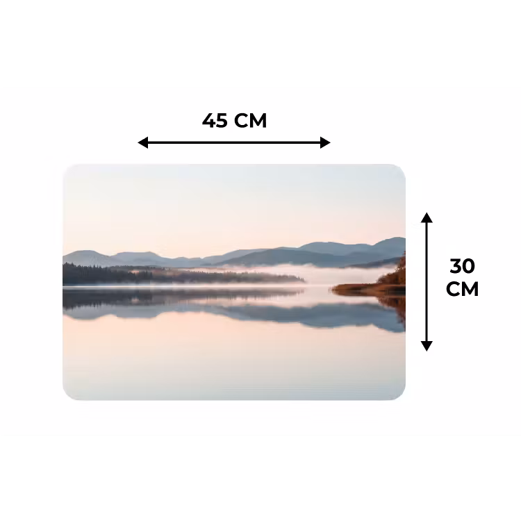 Placemat - 6 stuks - Water - Bomen - Mistlaag — 3