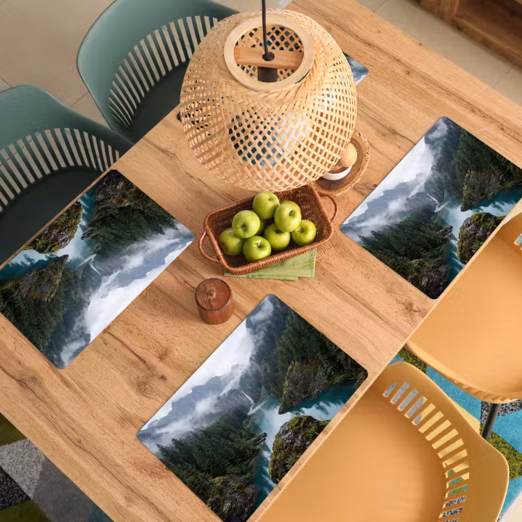 Placemat - 6 stuks - Waterval - Bomen - Bergen — 6