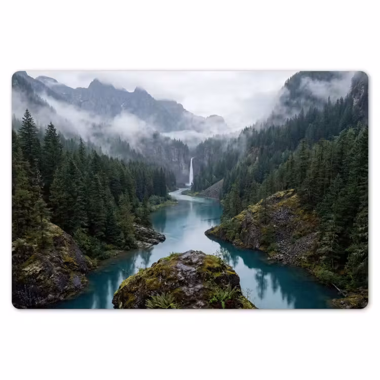 Placemat - 6 stuks - Waterval - Bomen - Bergen — 7