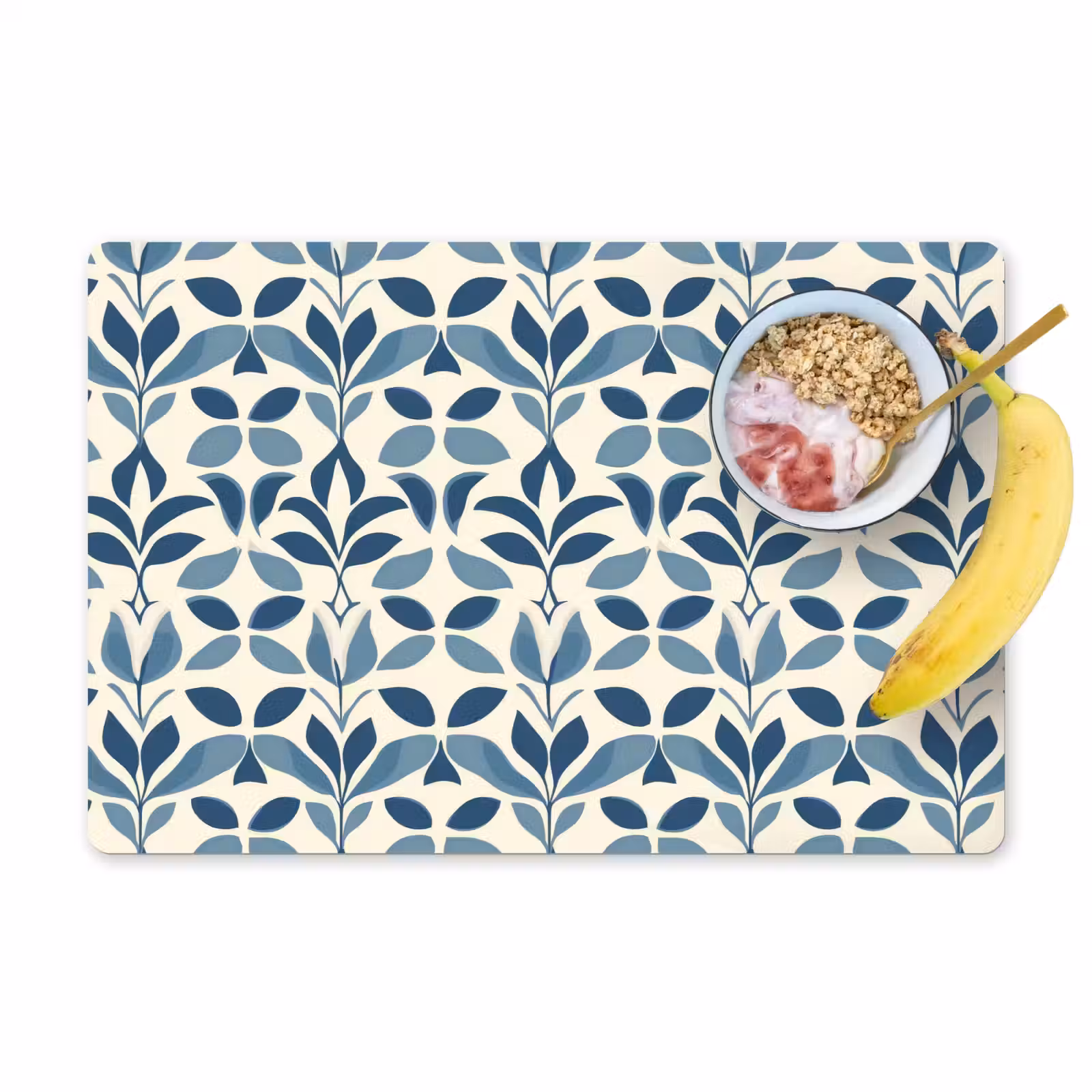 Placemat - 6 stuks - Flora - Modern - Blauw — 1