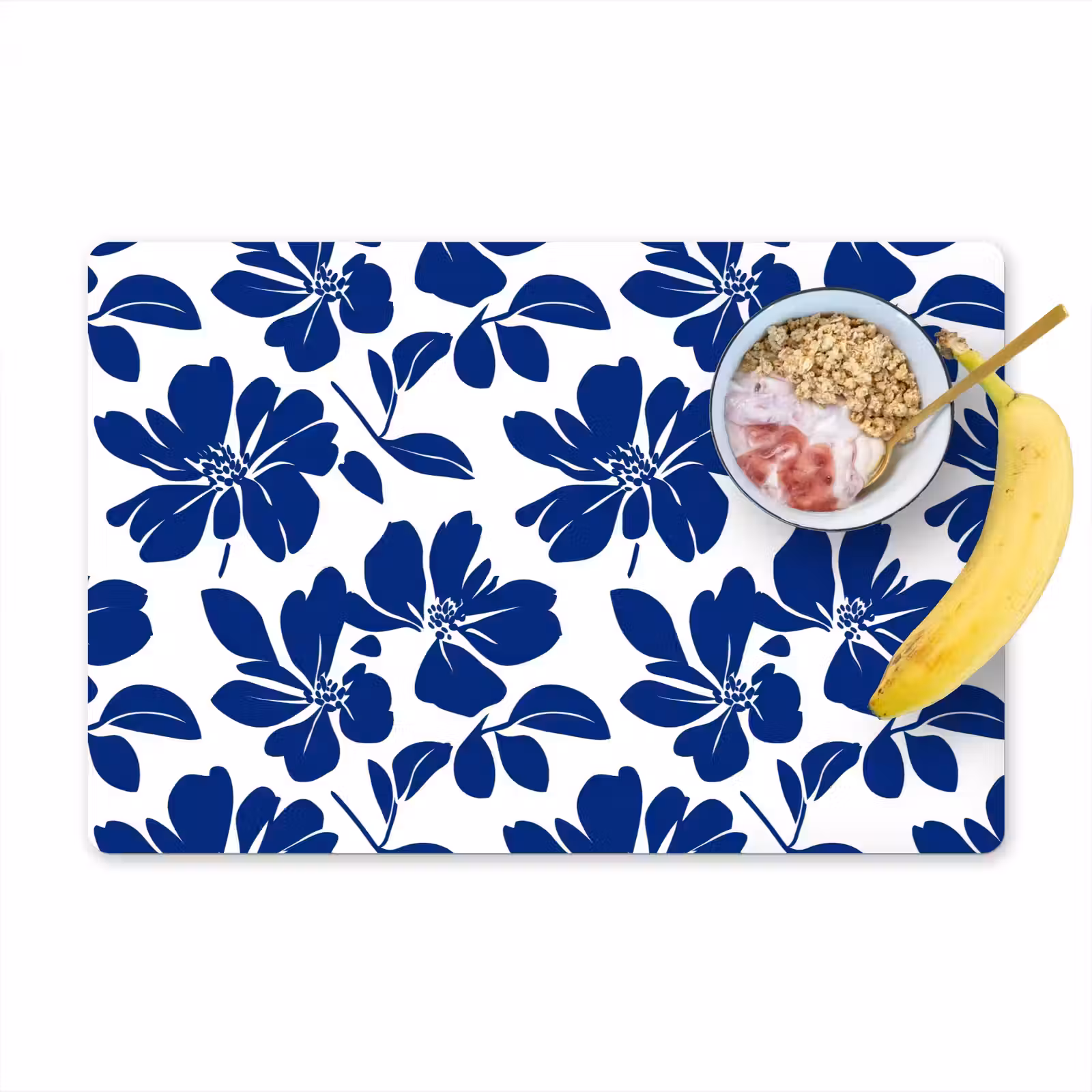 Placemat - 6 stuks - Floraal - Modern - Blauw — 1