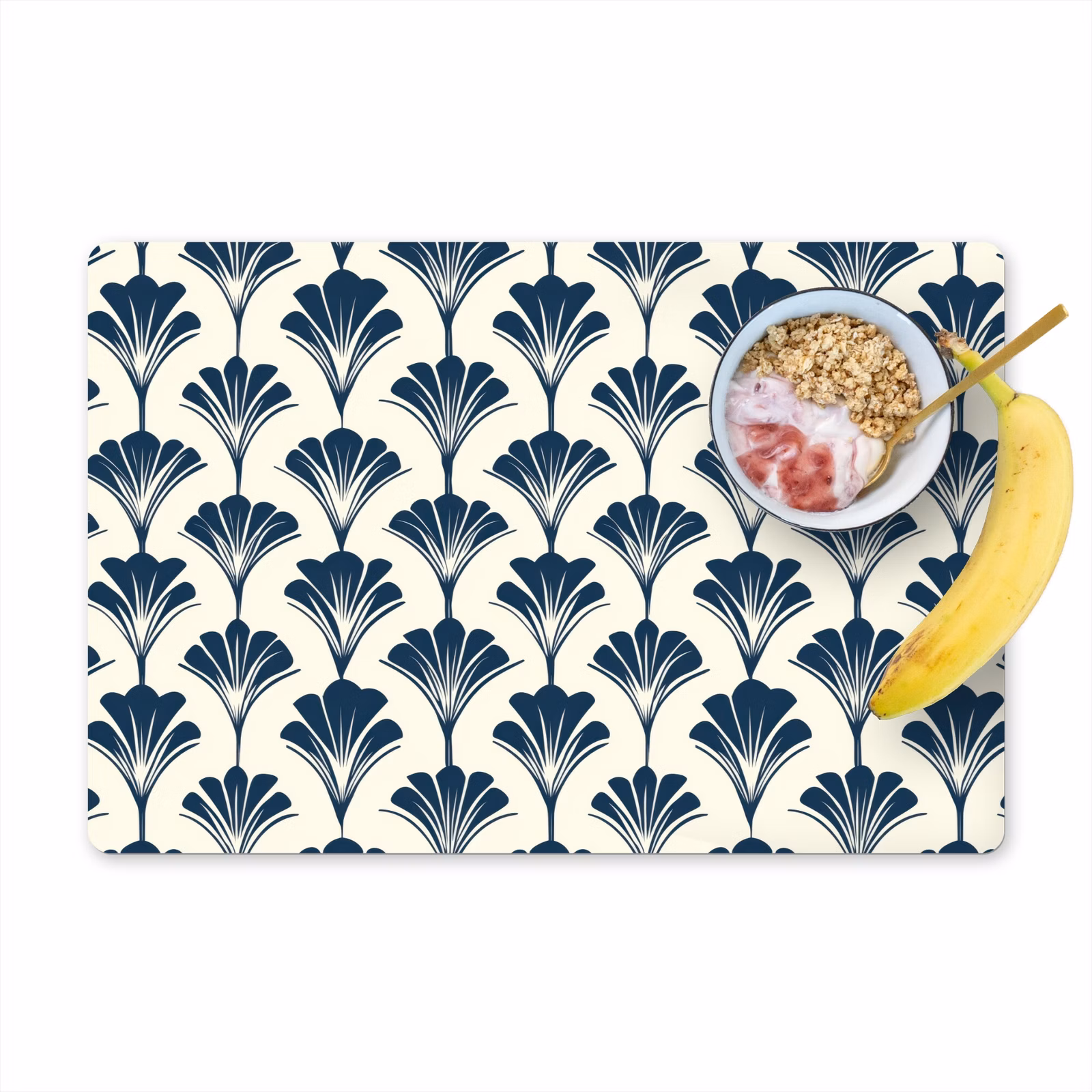 Placemat - 6 stuks - Klassiek - Motief - Blauw — 1