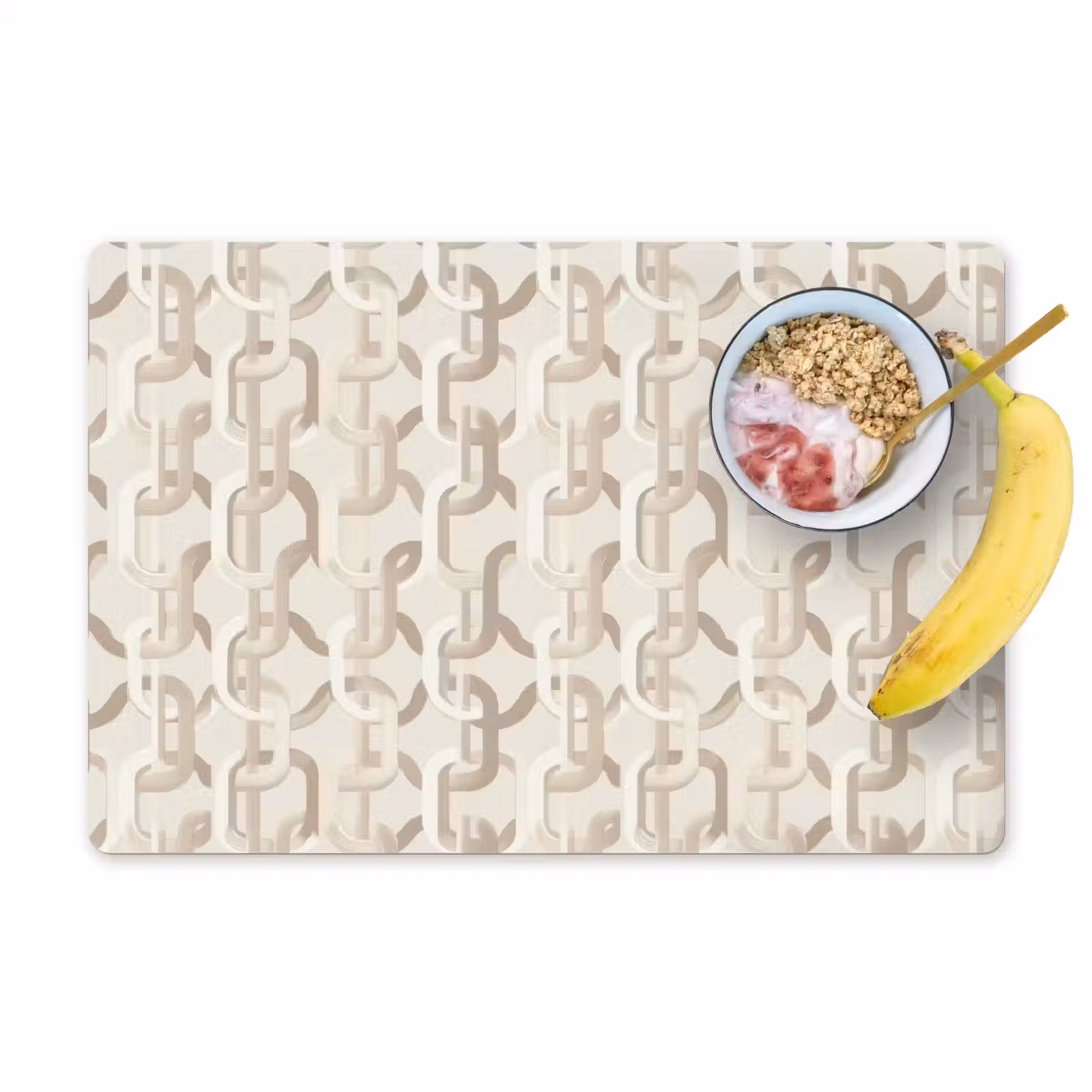 Placemat - 6 stuks - Motief - Abstract - Beige — 1