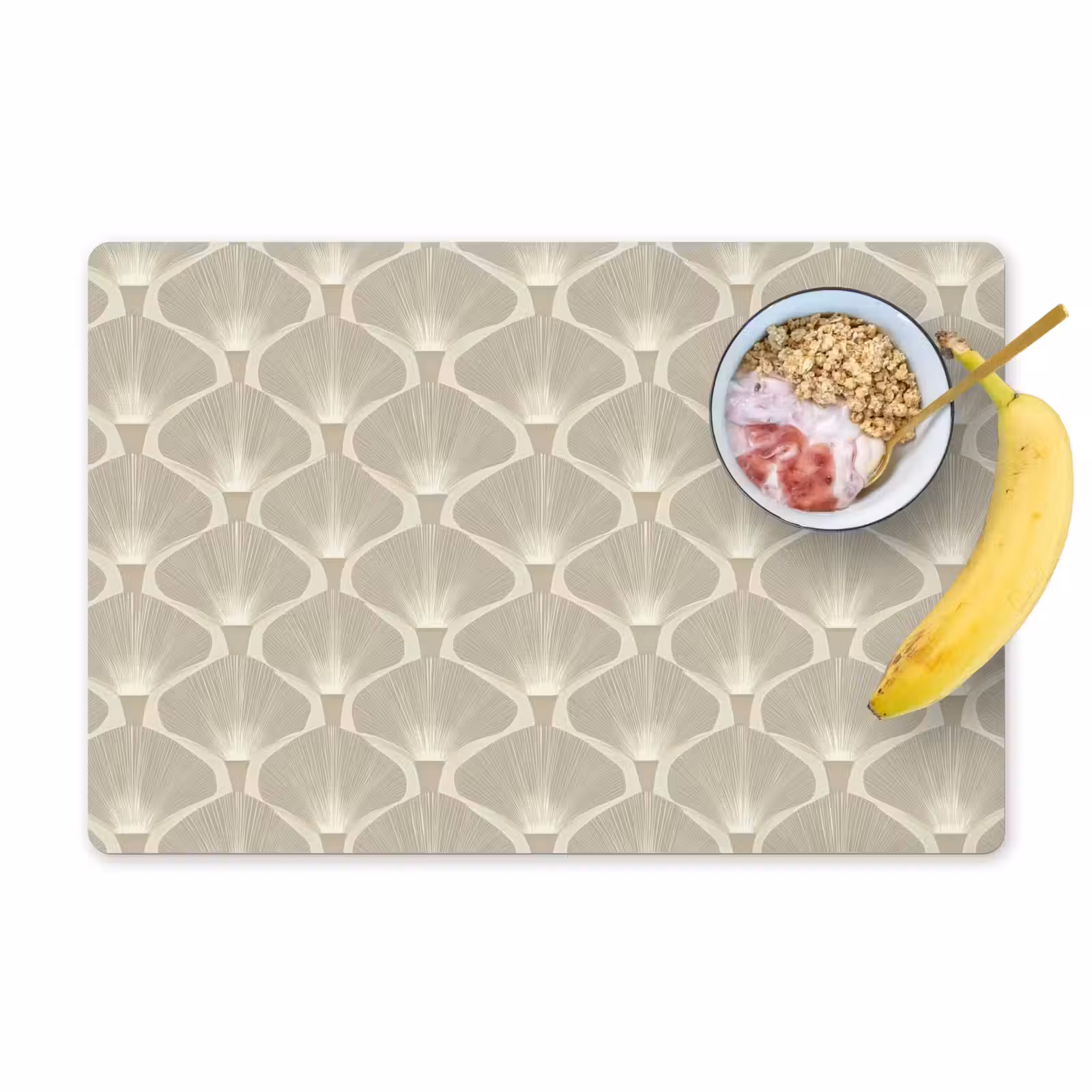 Placemat - 6 stuks - Paneel - Ginkgo - Zand — 1