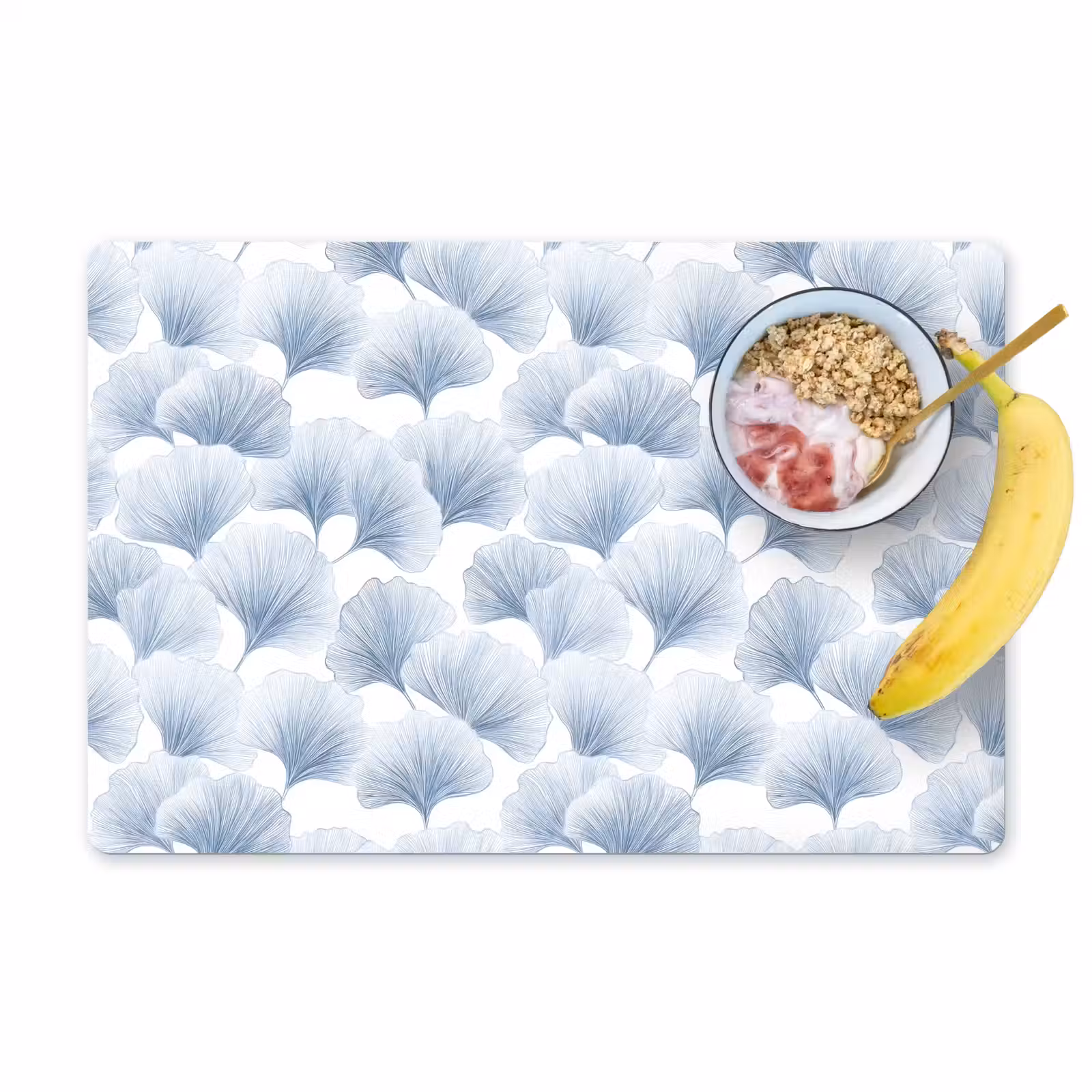Placemat - 6 stuks - Waaier - Modern - Blauw — 1