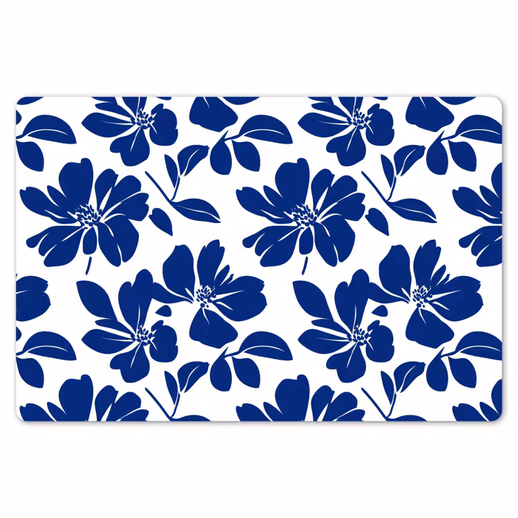 Placemat - 6 stuks - Floraal - Modern - Blauw — 7
