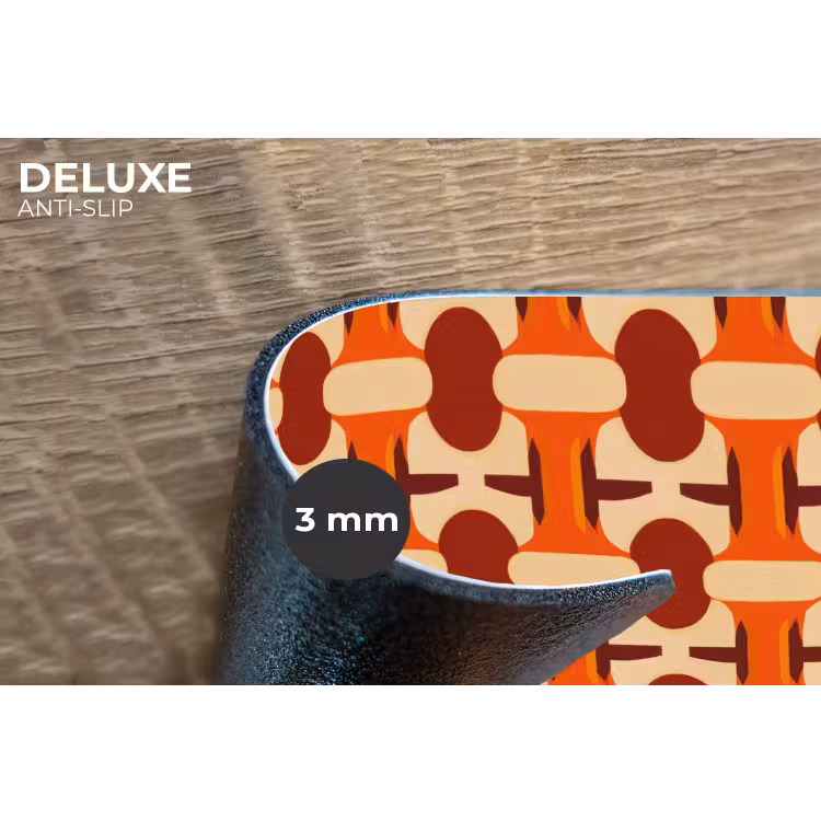 Placemat - 6 stuks - Geometrisch - Retro - Oranje — 4