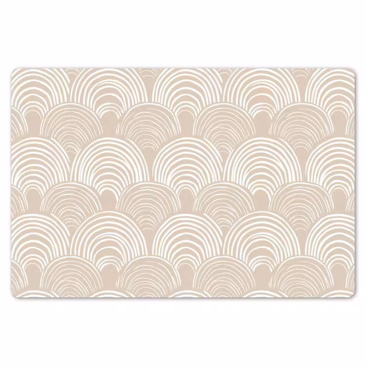 Placemat - 6 stuks - Golven - Structuur - Beige — 7