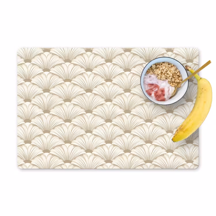 Placemat - 6 stuks - Klassiek - Art - Beige — 1
