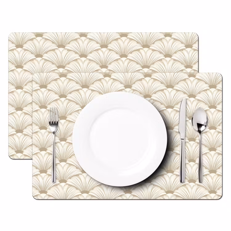Placemat - 6 stuks - Klassiek - Art - Beige — 2