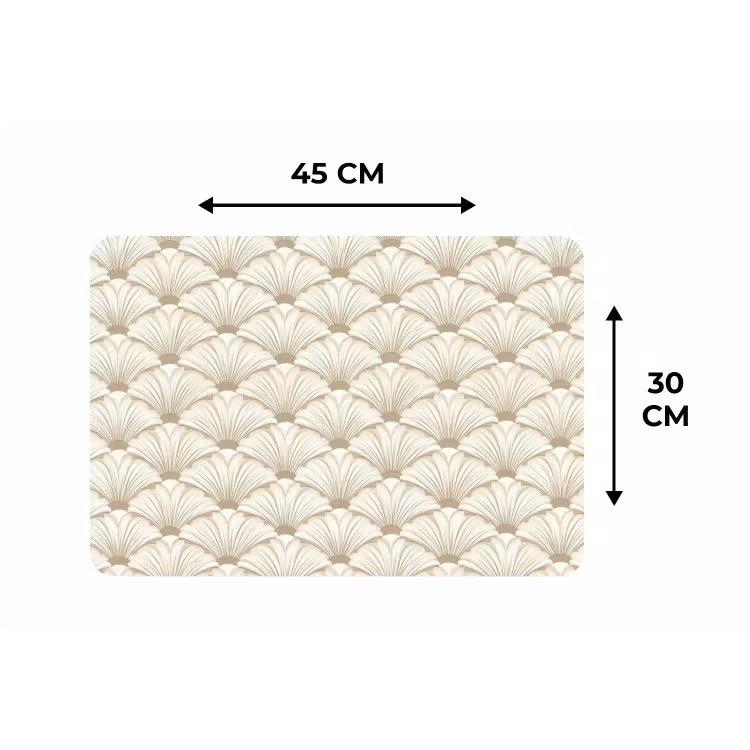 Placemat - 6 stuks - Klassiek - Art - Beige — 3
