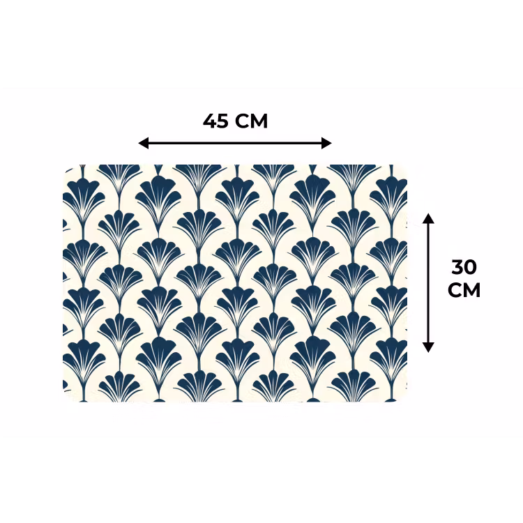 Placemat - 6 stuks - Klassiek - Motief - Blauw — 3