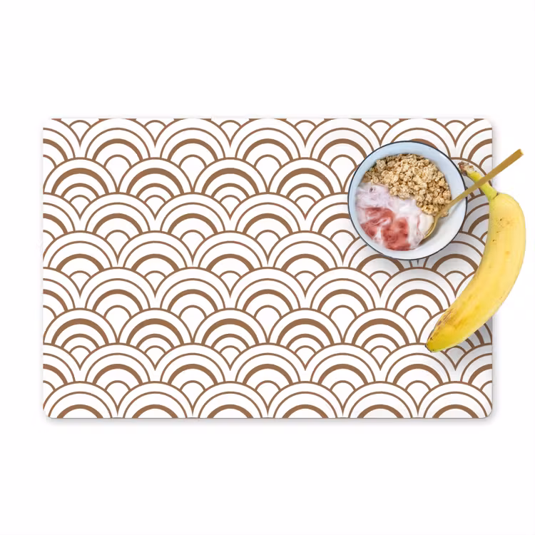 Placemat - 6 stuks - Klassiek - Motief - Terracotta — 1