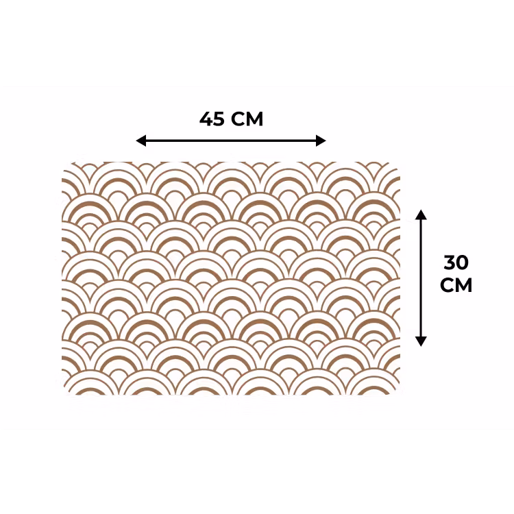 Placemat - 6 stuks - Klassiek - Motief - Terracotta — 3