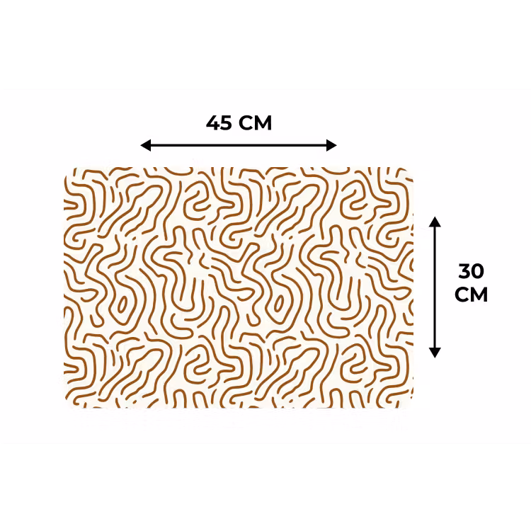 Placemat - 6 stuks - Minimalistisch - Patroon - Terracotta — 3
