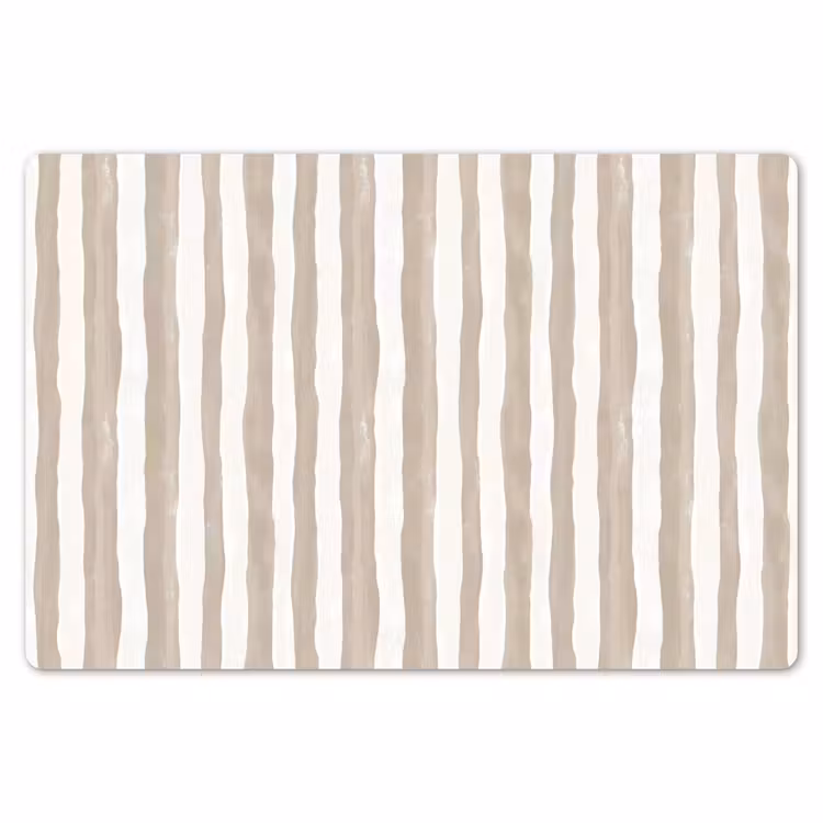 Placemat - 6 stuks - Minimalistisch - Strepen - Beige — 7