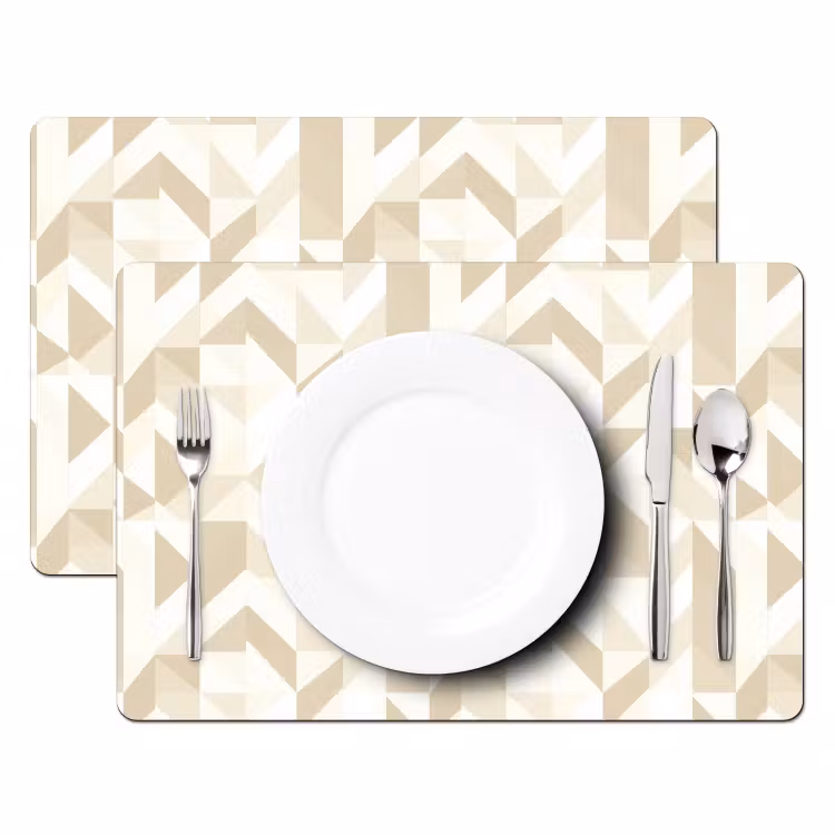 Placemat - 6 stuks - Modern - Abstract - Beige — 2