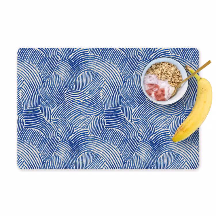 Placemat - 6 stuks - Modern - Abstract - Blauw — 1