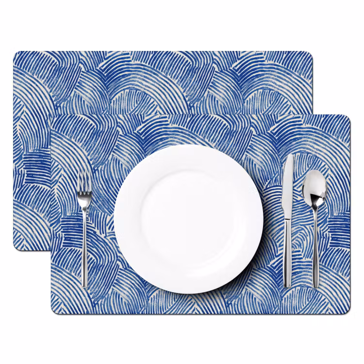 Placemat - 6 stuks - Modern - Abstract - Blauw — 2