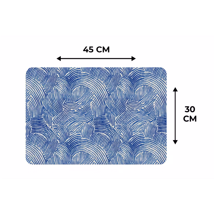 Placemat - 6 stuks - Modern - Abstract - Blauw — 3